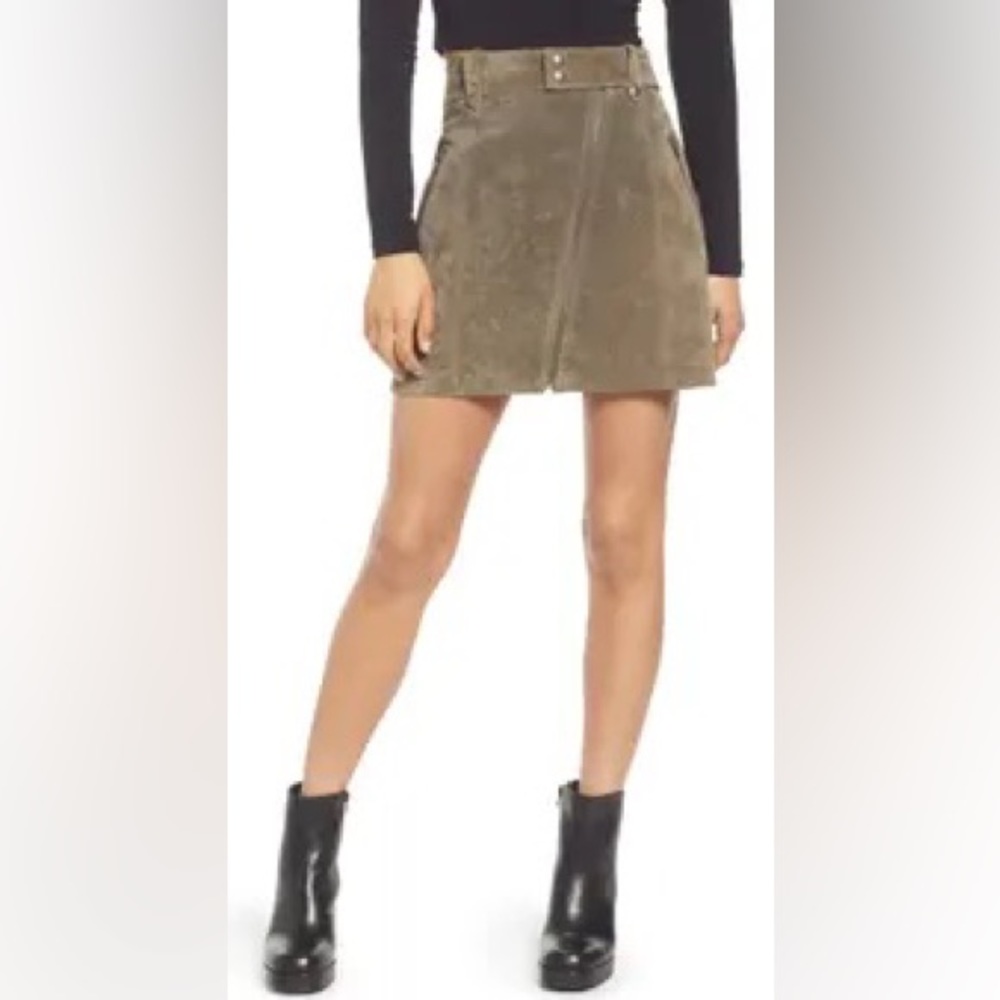 BLANKNYC Zip Suede Miniskirt nwt